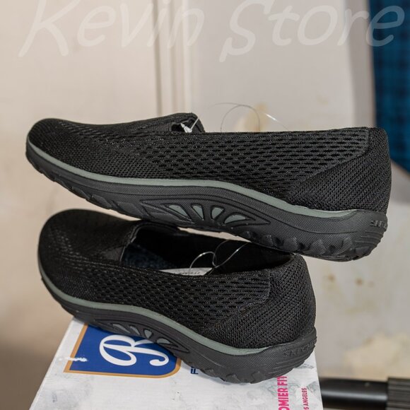 Black Skechers Ladies' Slip On Shoe‎ - Picture 4 of 7